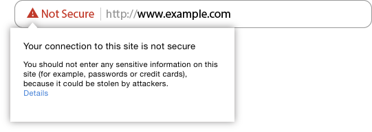 google certificate warning