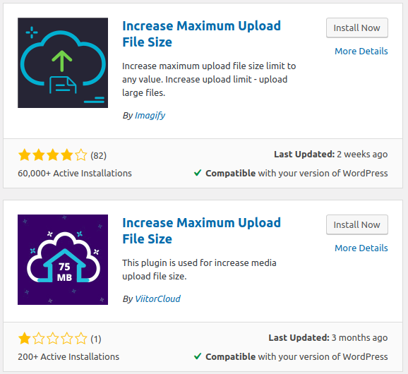 WordPress Maximum Upload File Size Plugins