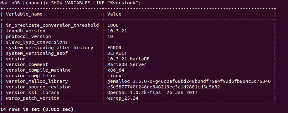 Check Command In Mysql