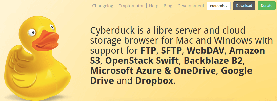 logging in cyberduck ftp