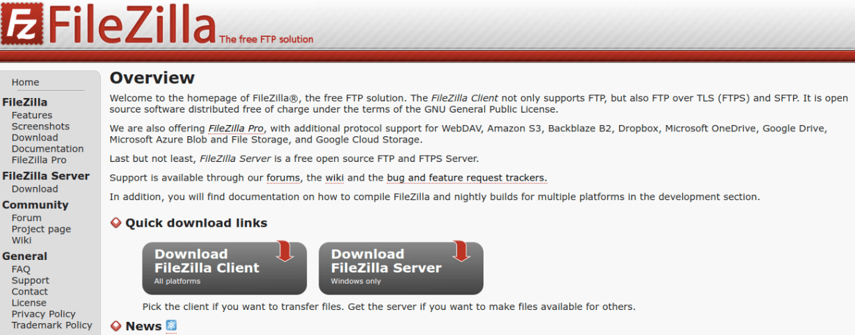 filezilla ftp client network drives