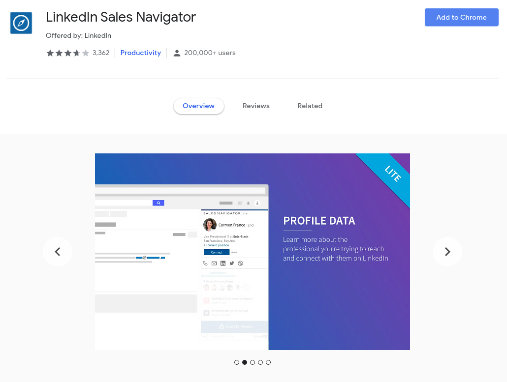 Sales Navigator for Gmail