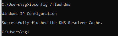 ERR_SSL_VERSION_INTERFERENCE FLush DNS 